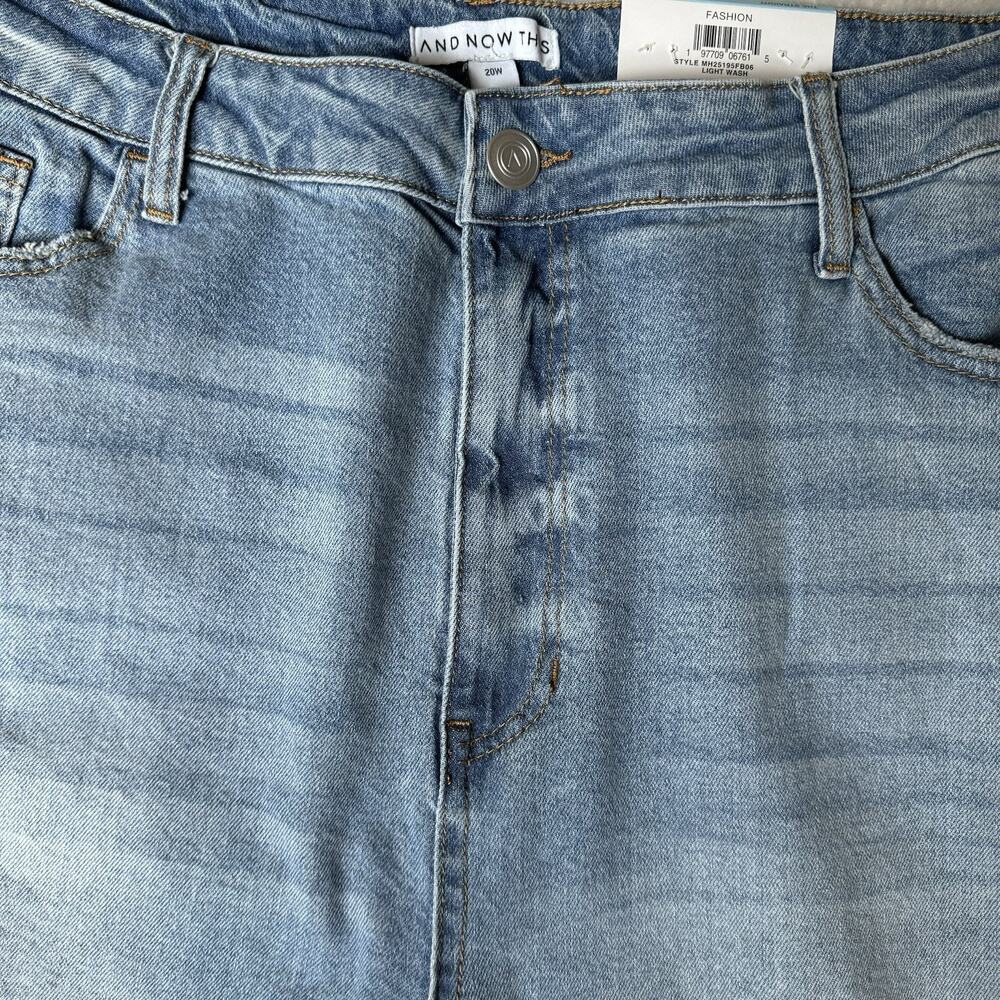 And Now This NEW Womens Jeans Plus Sz 20W Blue Stretch High Rise Straight Leg - Picture 9 of 16